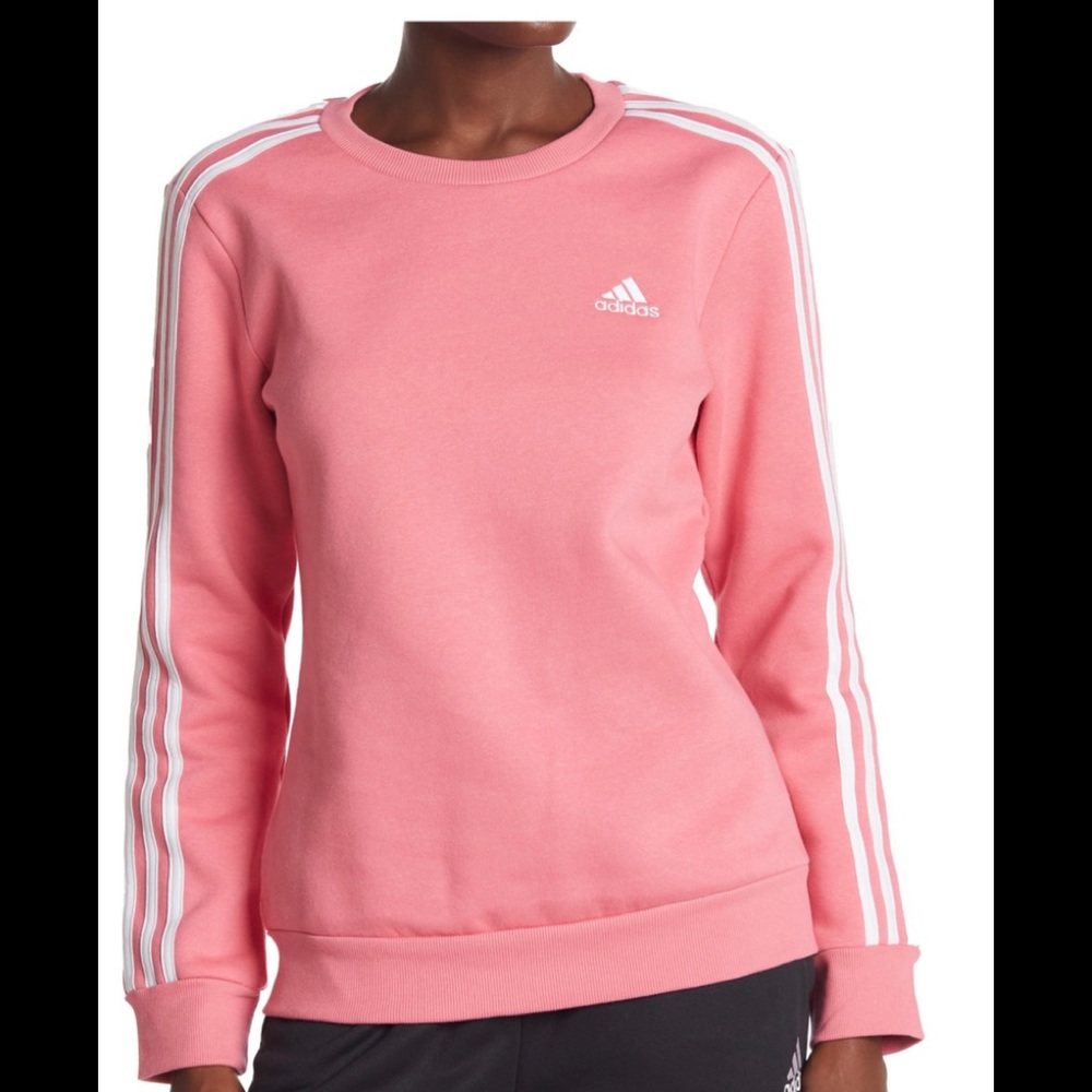 Adidas Essentials 3-Stripes Pullover Fleece Sweatshirt